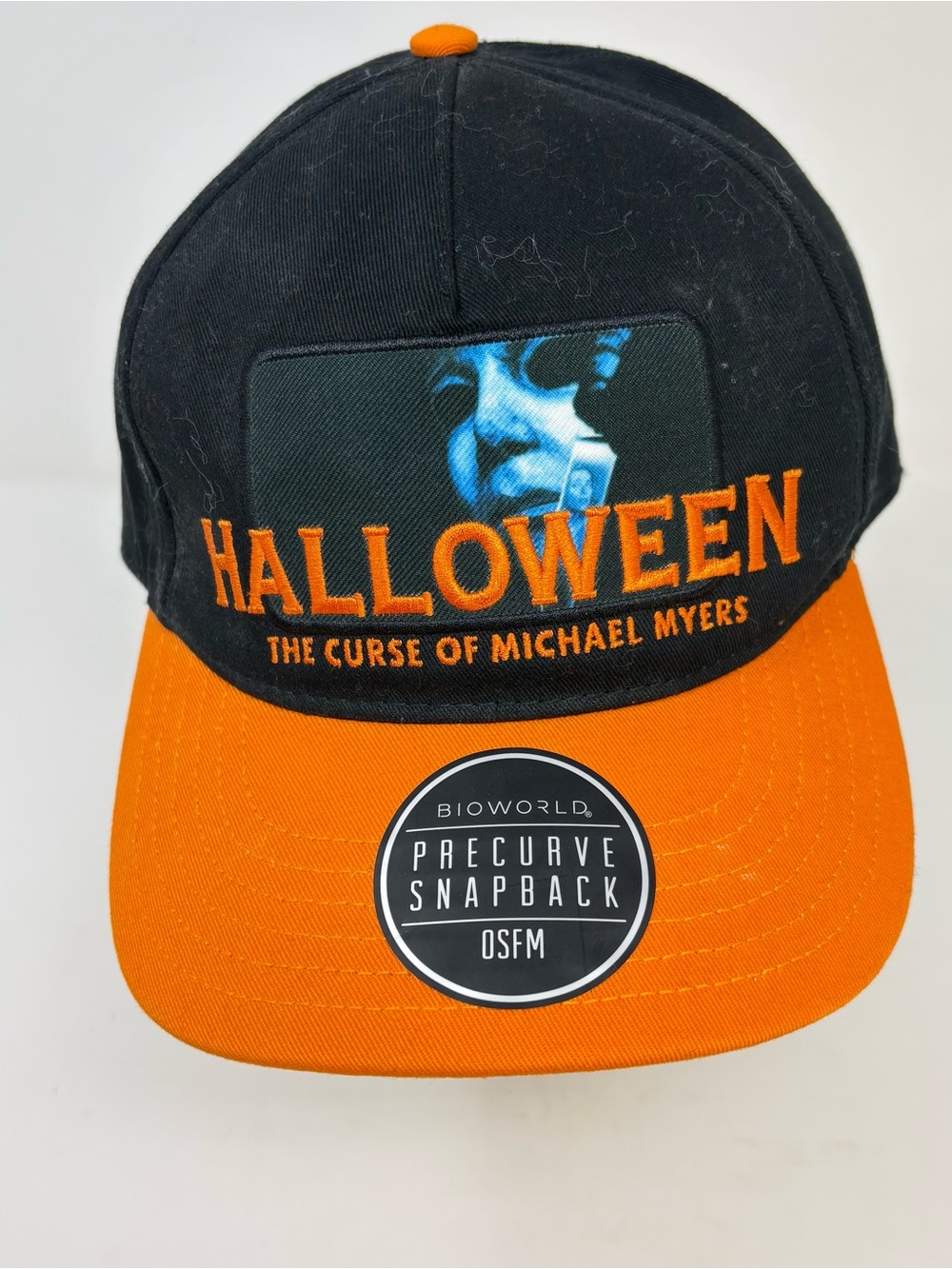 Bioworld Halloween The Curse of Michael Myers Snapback Hat Cap Orange Black New